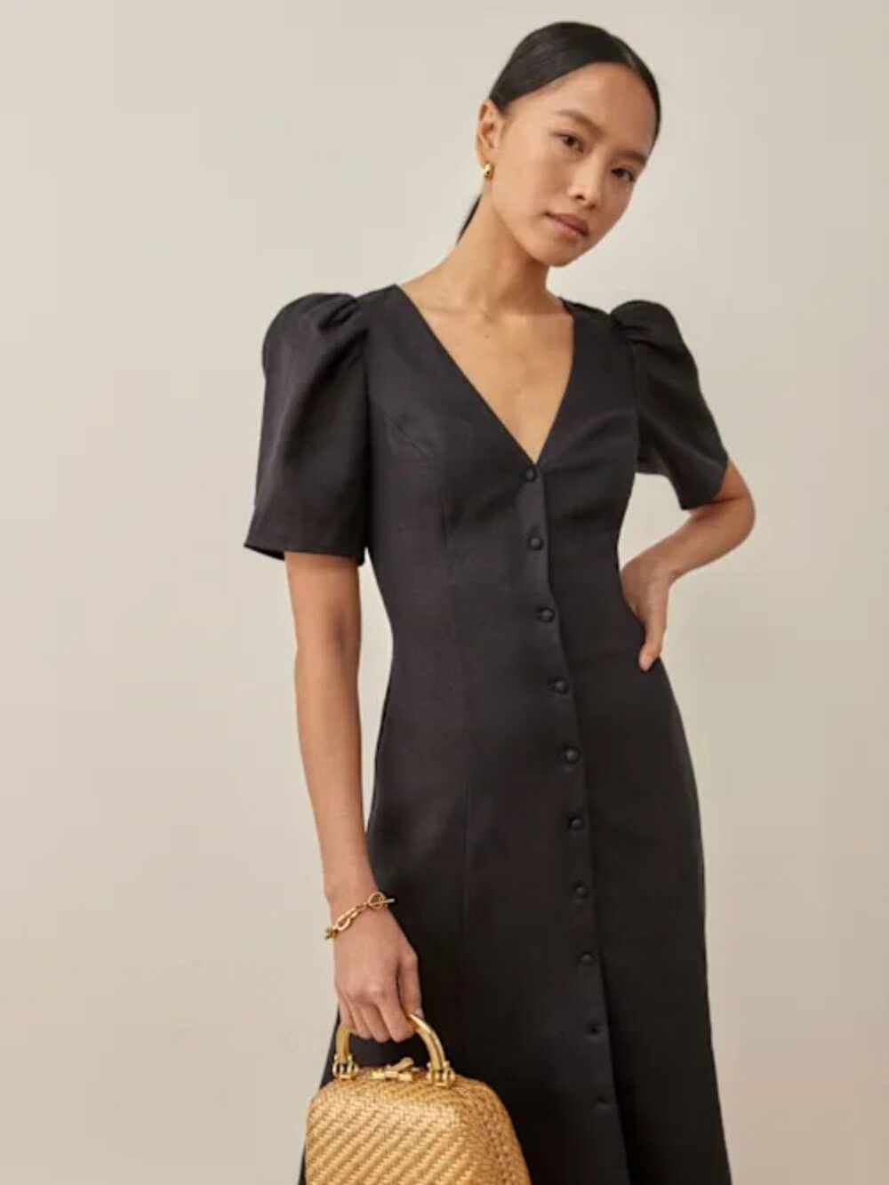 Reformation Newbury Linen Dress